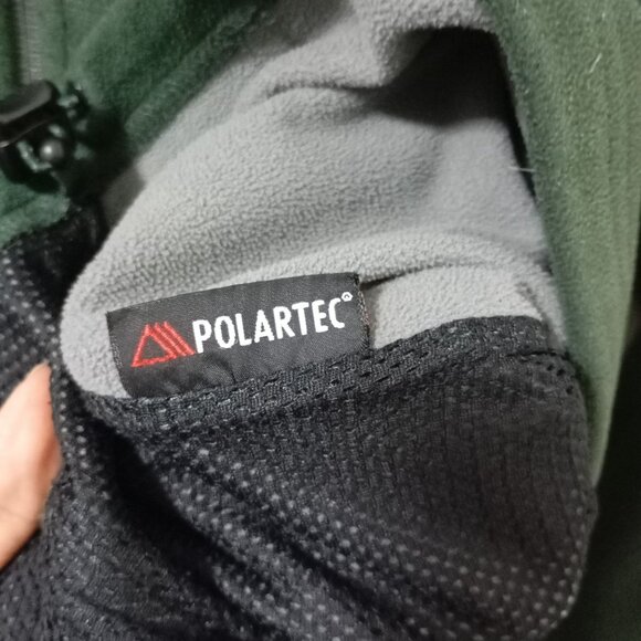 L.L.Bean Polartec Full-Zip Fleece Jacket Sz M Durable Warm Outerwear Mens Green - Picture 7 of 11
